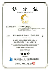 一般病院２：機能種別版評価項目3rdG：Ver.1.0認定証